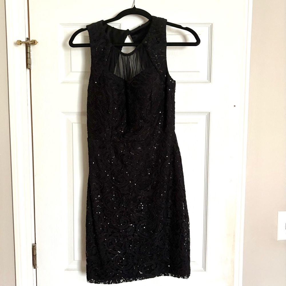 City Studio Black Sequin Mini Dress